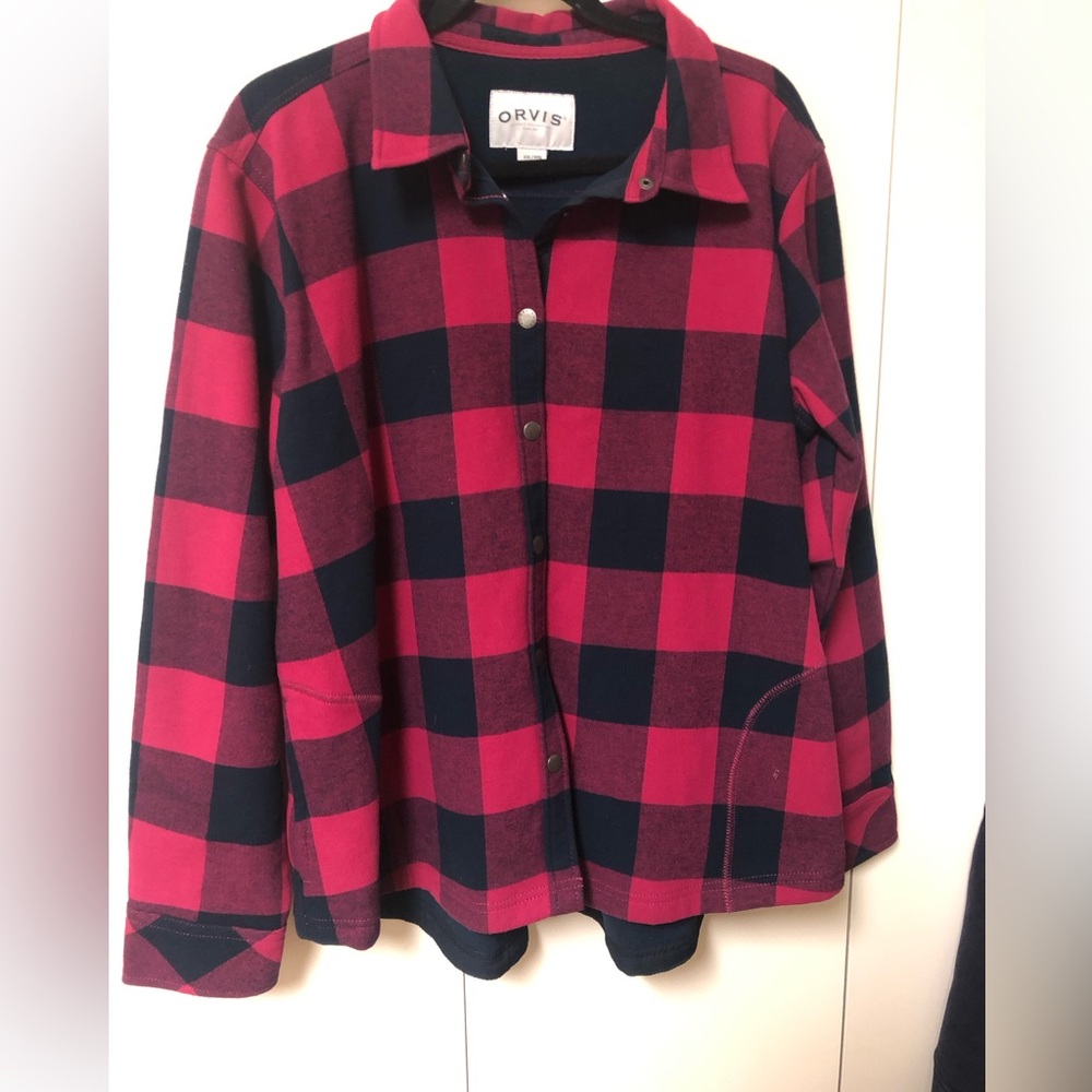 Orvis Fleece Lined Plaid Shirt/Jacket, XXL